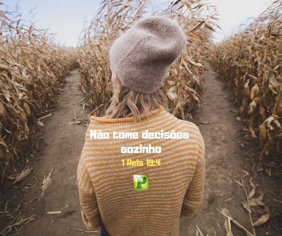 1 Reis 19:4 - Não tome decisões sozinho