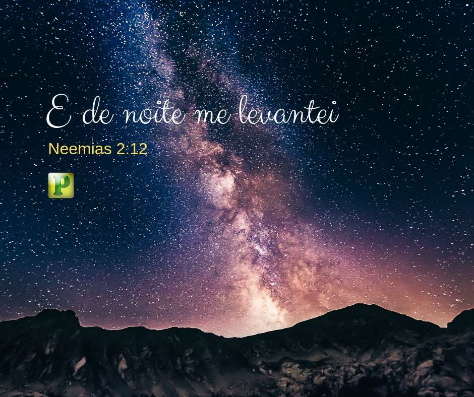 Neemias 2:12 - E de noite me levantei