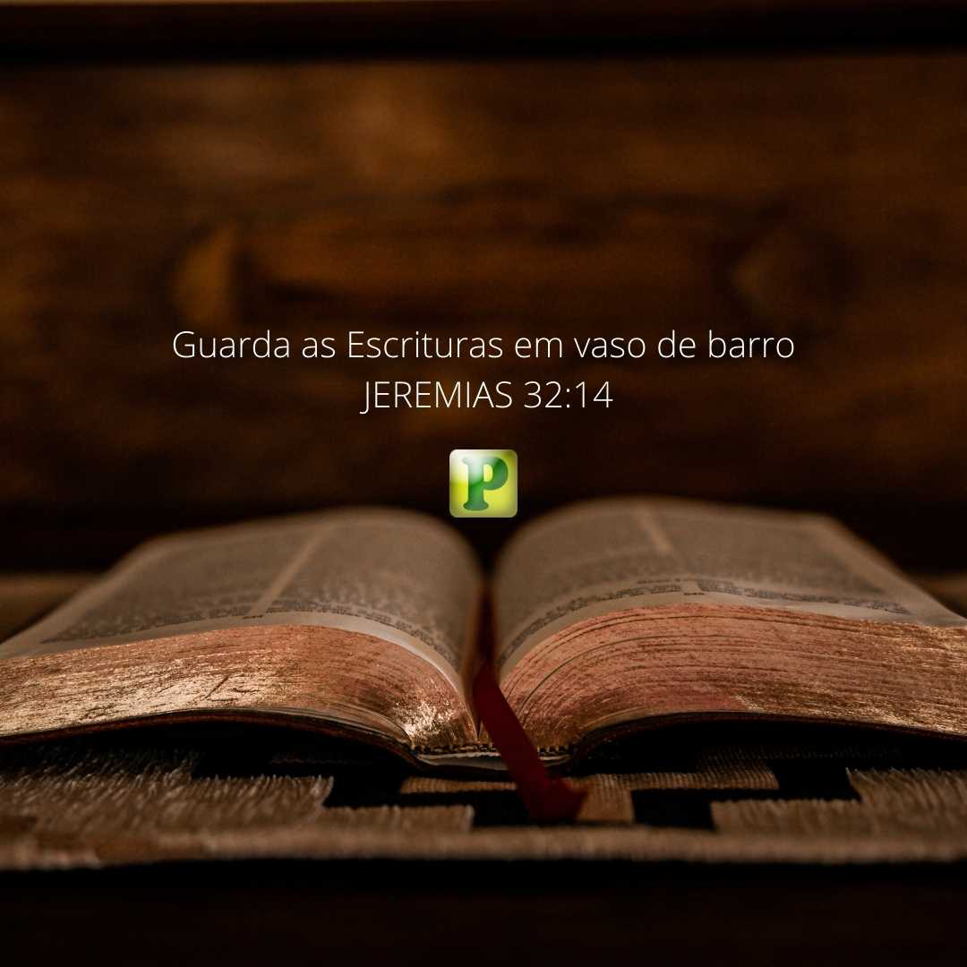 Guarda as Escrituras em vaso de barro - Jeremias 32:14