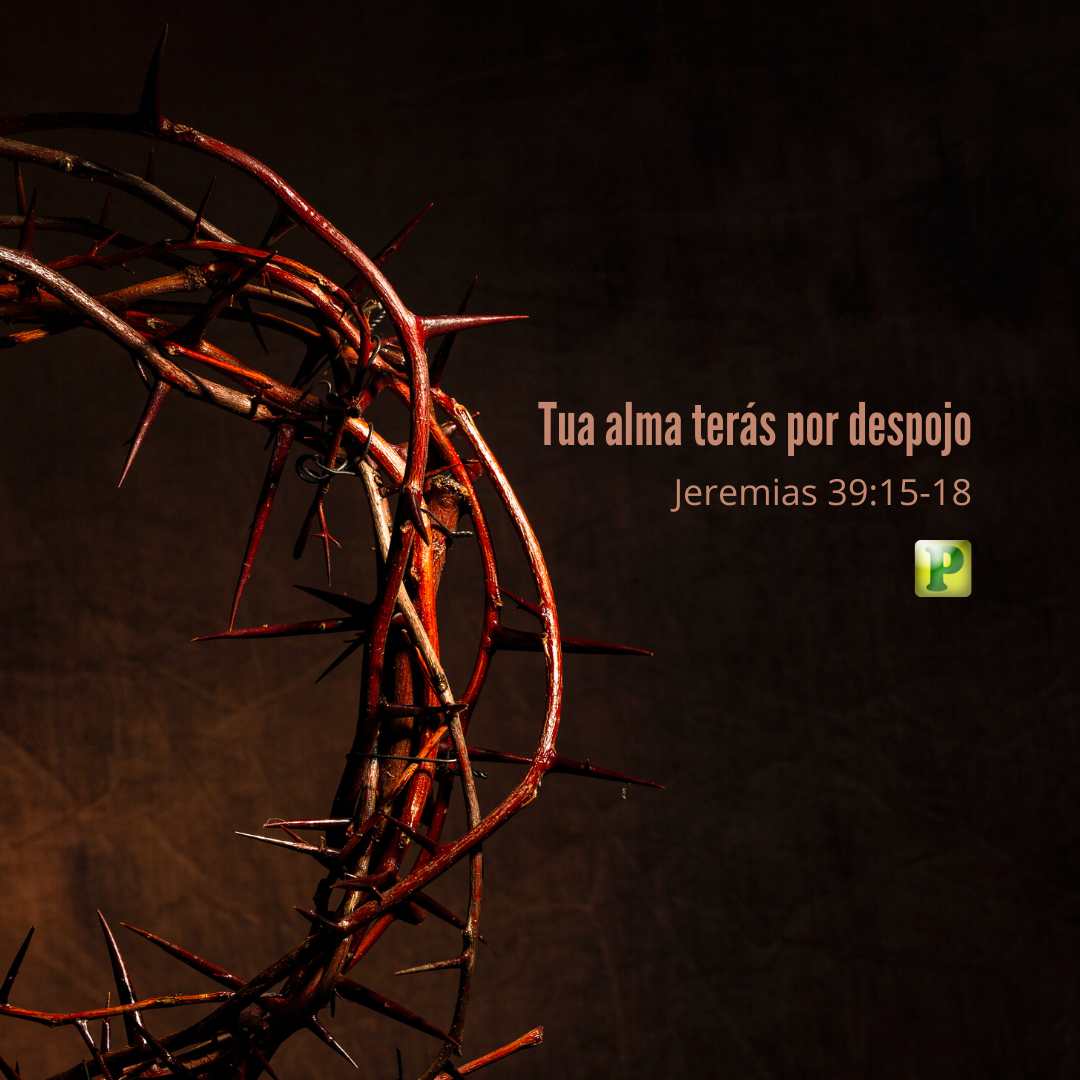 Tua alma terás por despojo Jeremias 3915-18