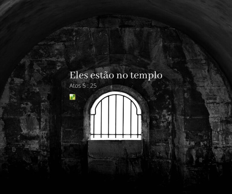 Eles estão no Templo - Atos 5:25