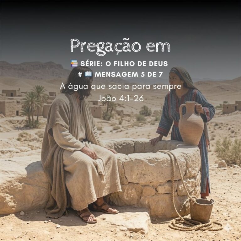 A água que sacia para sempre – João 4:1-26
